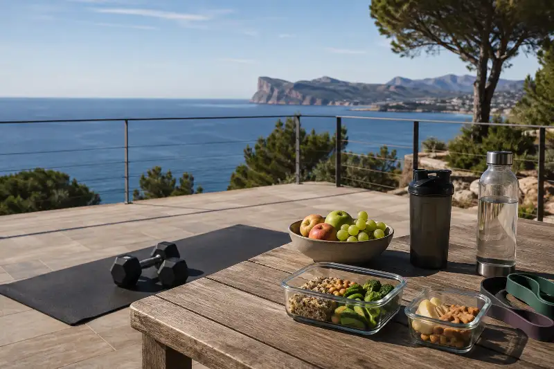 Séance de coaching à domicile sur une terrasse à Cassis